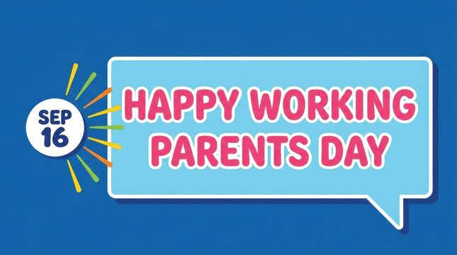 Happy Working Parents Day greeting card
