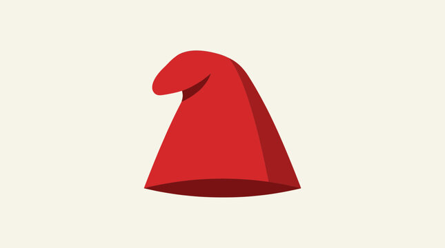 Red Phrygian Cap Flat Design Illustration