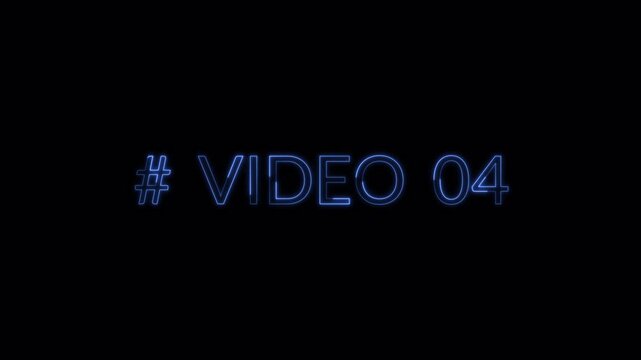 video title number animation with saber effect in 4k.