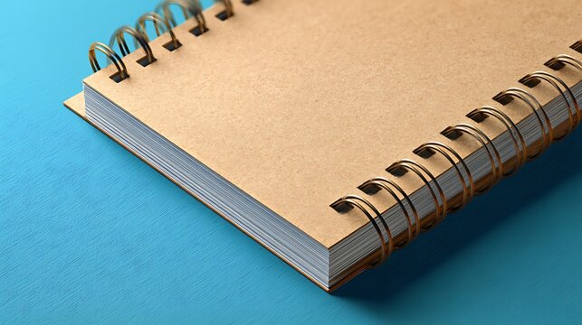 Open Spiral Notebook with Pen on White Background Blank Paper Notepad for Business Office Education and Writing Concept