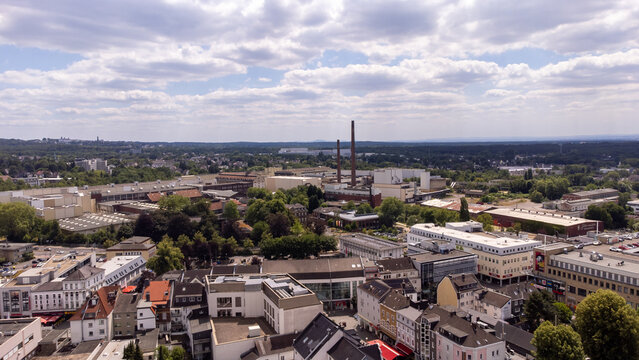Aerial View of  Bergisch Gladbach in North Rhine-Westphalia, Germany