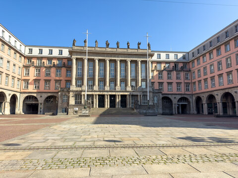 Wuppertal Town Hall and Historic Square in North Rhine-Westphalia, Germany