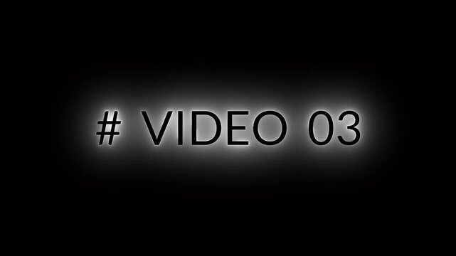 video title number animation with saber effect in 4k.