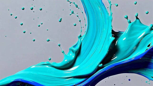 Blue and teal paint splash