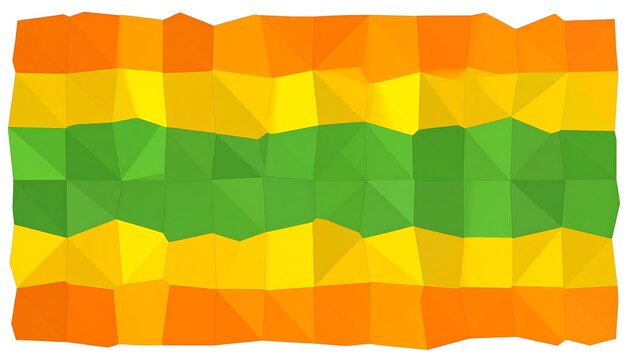 A vibrant, geometric abstract composition utilizing a low-poly style with triangular facets