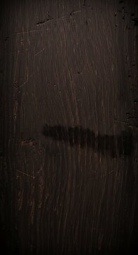 Dark Weathered Wood Texture with Scratches and Stain in Rustic Background