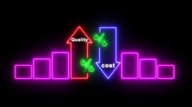 Corporate performance chart arrows trace cost optimization business strategy loops. Administrative project management systems use a corporate performance chart dashboard tab.
