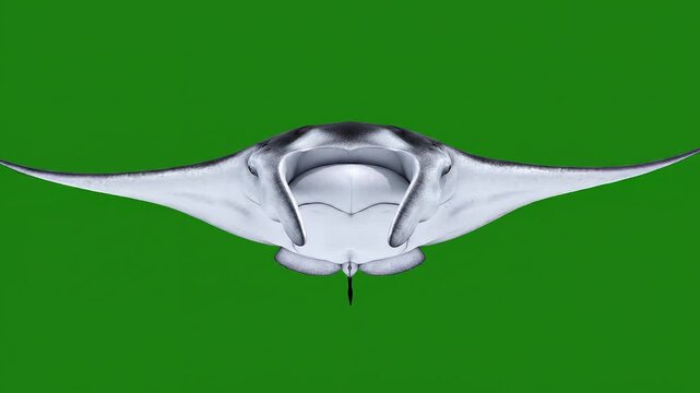 Animated Manta Ray Swimming Motion Sequence.