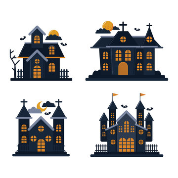 Haunted House Vector Set