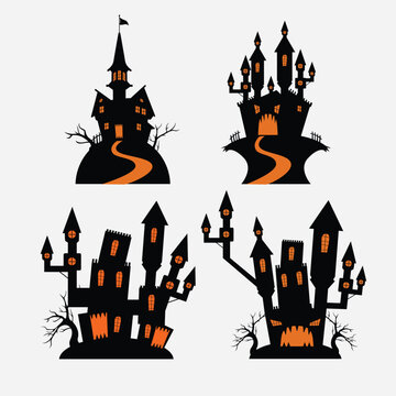 Haunted House Silhouette Collection