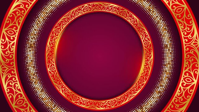 Luxury Background Loop Animation With Golden Mandala Ornament
