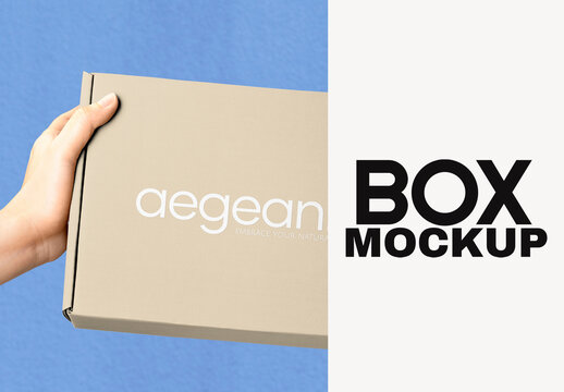 Minimalist Box Mockup Design PSD