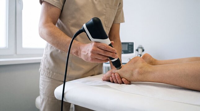 Medical Professional Checking Patient Pulse in Clinical Examination Room