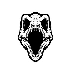 monochrome animal skull dinosaur illustration can be used for logo © OreNyee