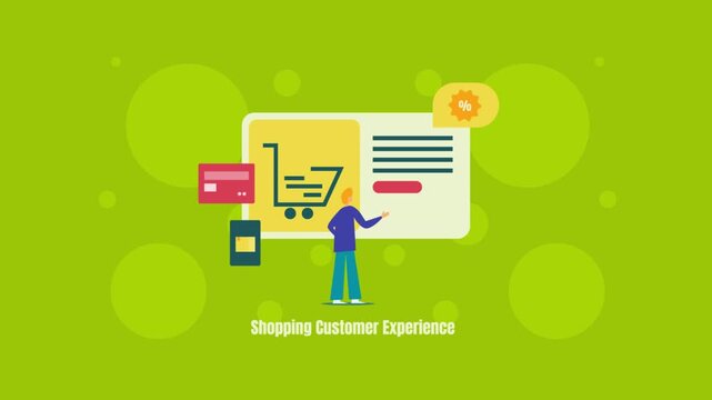 Customer shopping experience, digital buying process, applies coupon and confirm order delivery.