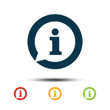 Set Information Square Icon Vector Logo Template