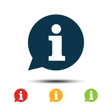 Set Information Square Icon Vector Logo Template