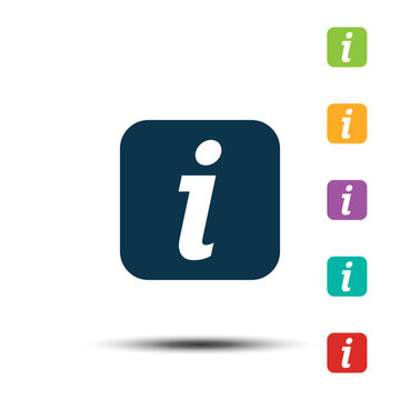 Set Information Square Icon Vector Logo Template