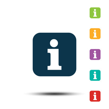 Set Information Square Icon Vector Logo Template