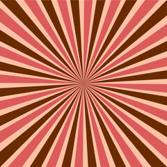 Obraz premium Retro Vintage Beams Rays Background, Abstract Background with Pink and Brown Rays.