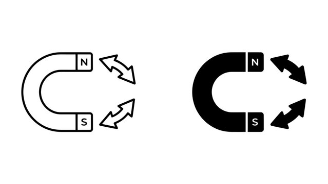 Magnetism and Attraction: A clear visual representation of magnetic attraction between two horseshoe magnets, with arrows indicating the forces at play.