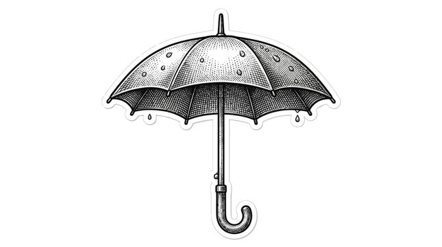 Black and white classic umbrella.