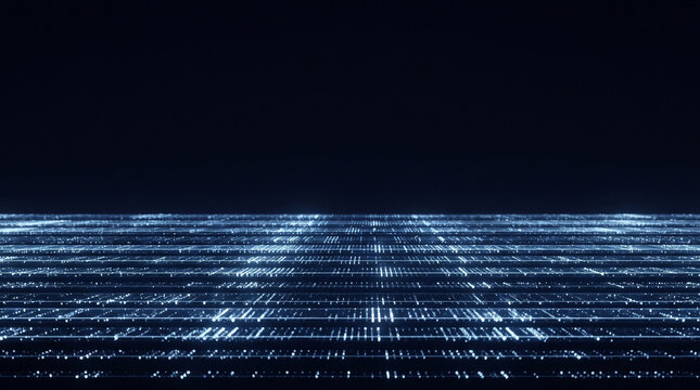 abstract layers of data particles representing digital information structure