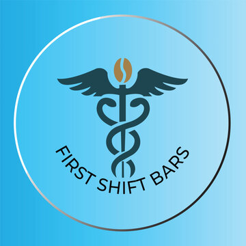 Medical coffee shop and cafeteria logo template vector
