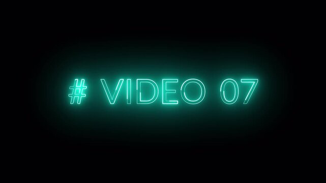 video title number animation with saber effect in 4k.