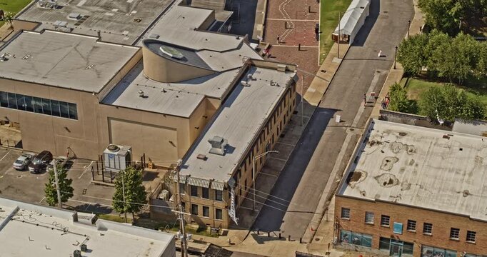 Memphis Tennessee Aerial v16 circular pan around the building of national civil rights museum - Shot with Inspire 2, X7 camera - August 2020