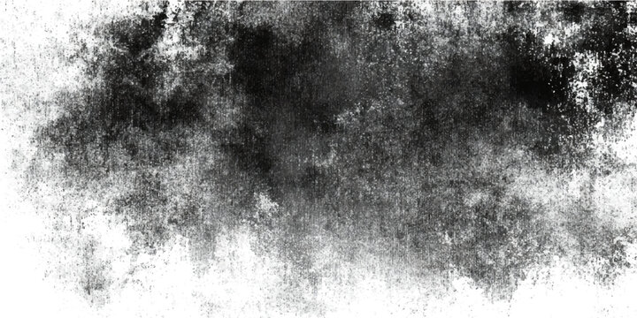 Black abstract smudge or ink stain texture with a white background, appearing like a distressed grunge effect or a cloud of smoke.
