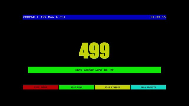 Animated of Early Teletext Data Stream
