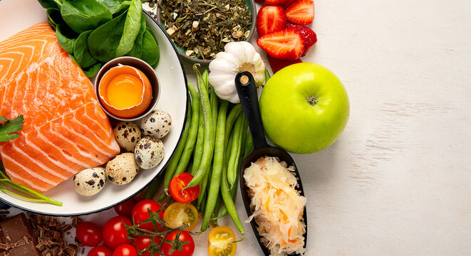 Beauty nutrition and anti-aging skincare concept.