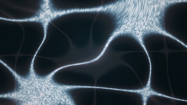 Abstract glowing neural network pattern