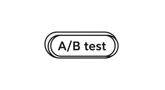 Button icon for marketing a b testing and optimization