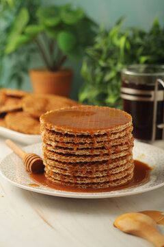 Stroopwafel, a thin, round cookie popular throughout the Netherlands	