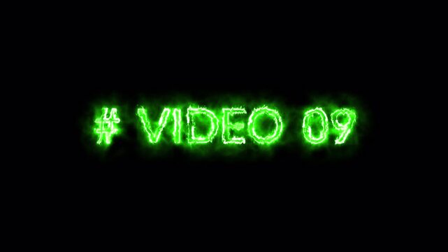 video title number animation with saber effect in 4k.