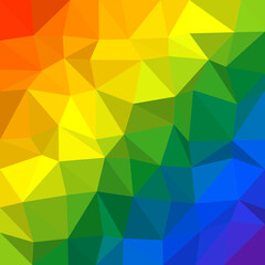 Fototapeta premium Rainbow Low Poly Triangle Geometric Abstract Background Mosaic