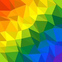 Obraz premium Rainbow Low Poly Triangle Geometric Abstract Background Mosaic