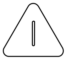 Fototapeta premium Soccer warning triangle vector icon illustration with exclamation mark alert for field gameplay safety cautions in minimalist flat line art style perfect for sports applications