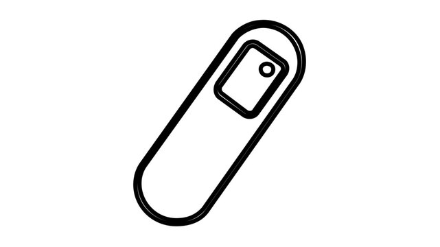 Minimalist thermometer icon with temperature indicator vector illustration for medical and weather applications