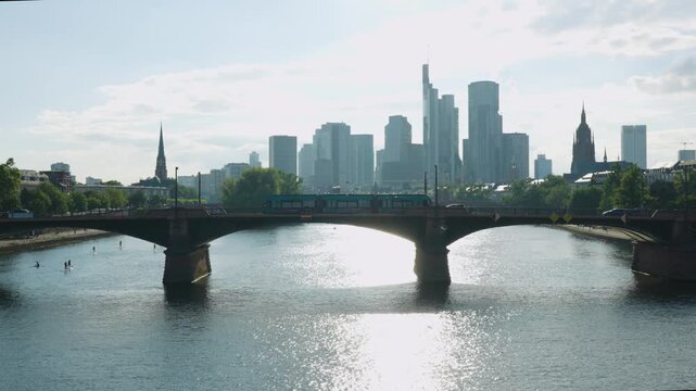  beautiful landscape - frankfurt am main in the summer, at sunset. 2026.