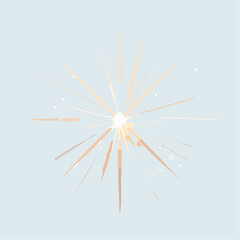 Fototapeta premium Abstract sparkler explosion on a light blue background with subtle glowing particles