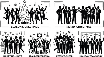 Office team celebrating christmas holiday together © RUMA AKTHER