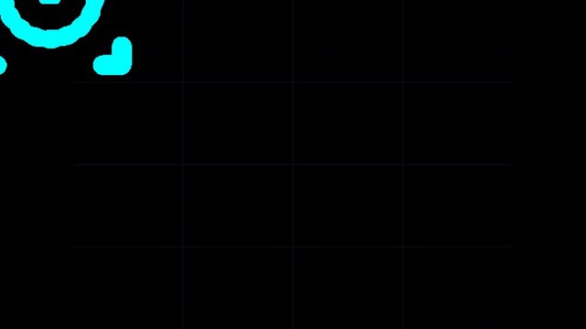 Sniper scope reticle animation cyan sci fi holographic square bracket aim sight loop 4K