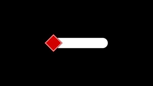 Red Diamond Badge Lower Third Banner Animation on Transparent Background with Alpha Channel