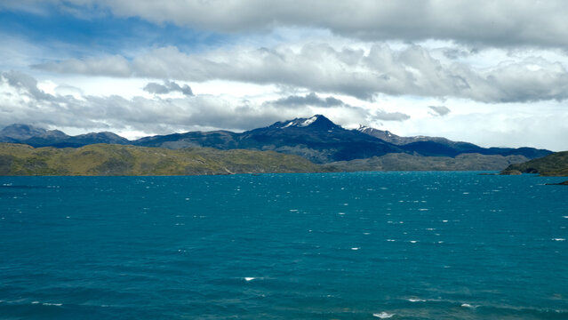 Scenic view of Torres del Paine National Park in Patagonia, Chile