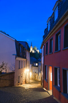 Historic Alley During the Blue Hour.