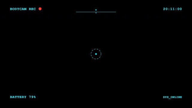 bodycam recording screen sci-fi futuristic surveillance HUD camera display overlay 4k