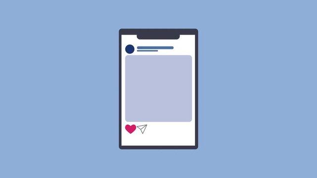 Social media marketing scrolling, social media concept designs 2d animation with alpha matte